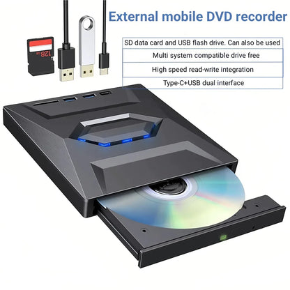 External CD DVD Drive USB 3.0 Writer Burner Player for PC Laptop Windows 11 10