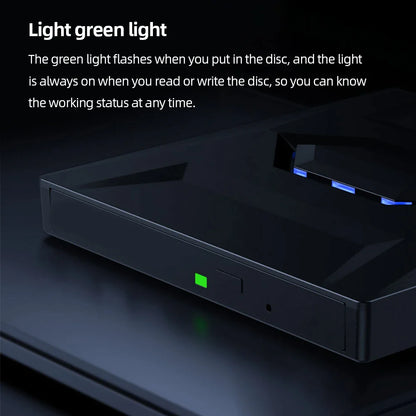 External CD DVD Drive USB 3.0 Writer Burner Player for PC Laptop Windows 11 10